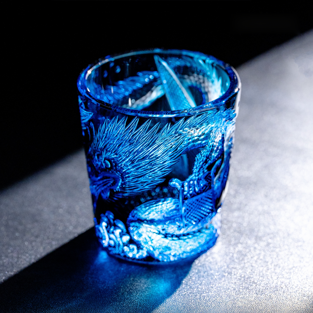 Abyssal Mosasaur Crystal Glass