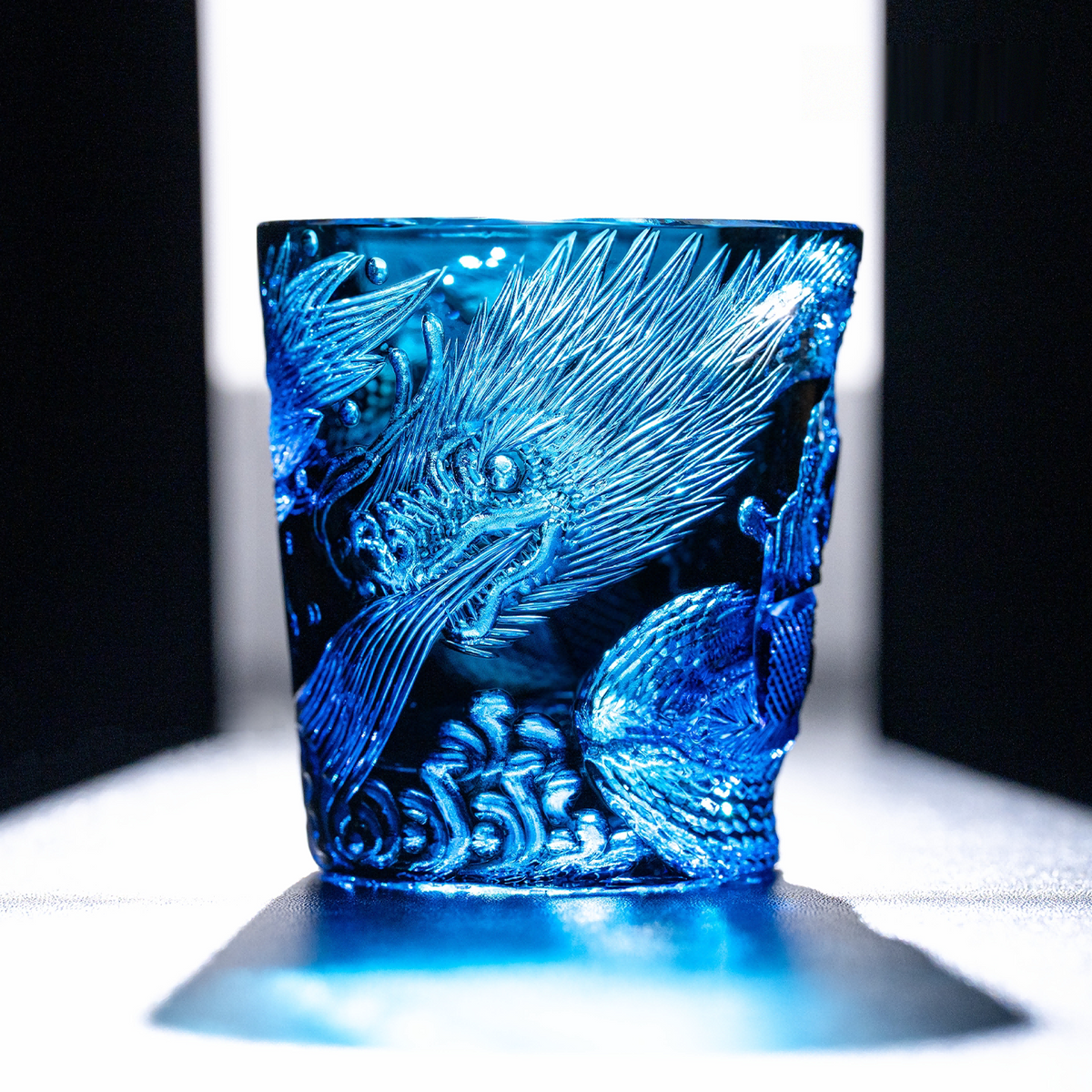Abyssal Mosasaur Crystal Glass