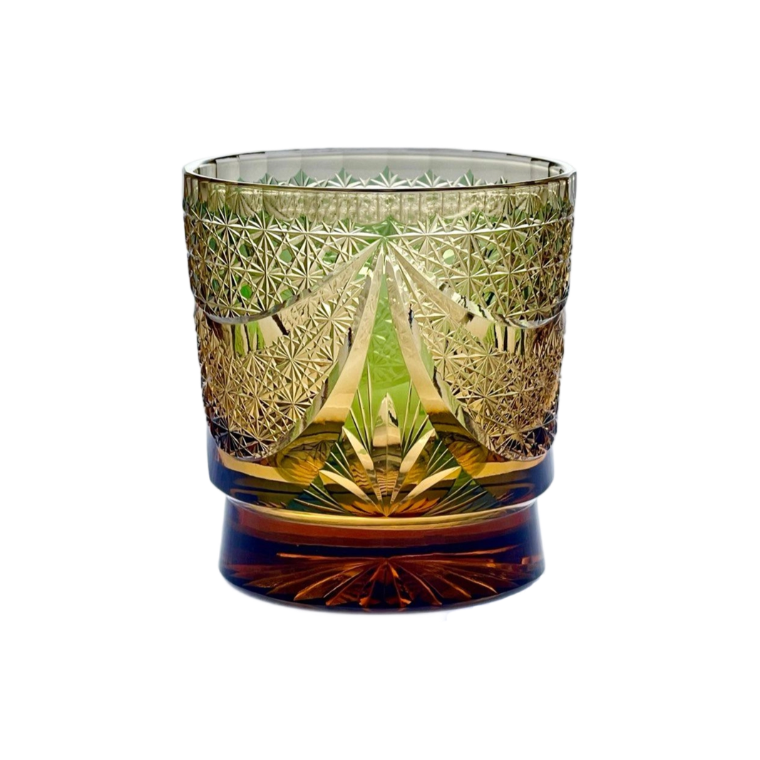 Amber Galaxy Crystal Glass