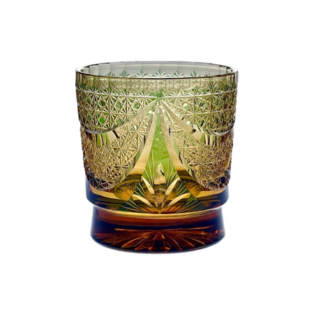Amber Galaxy Crystal Glass