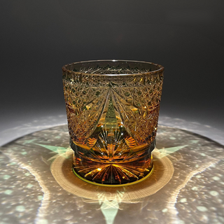 Amber Galaxy Crystal Glass