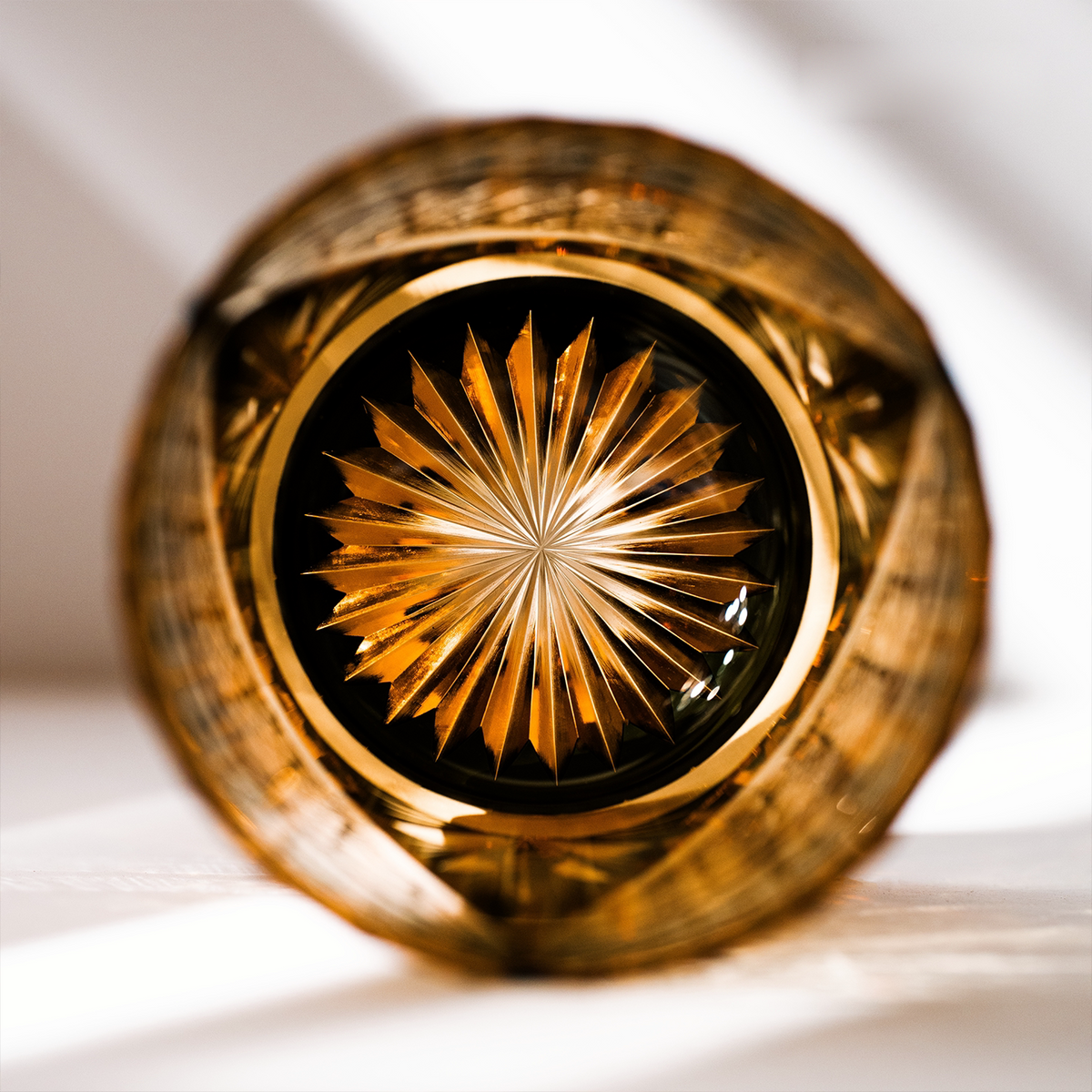 Amber Galaxy Crystal Glass
