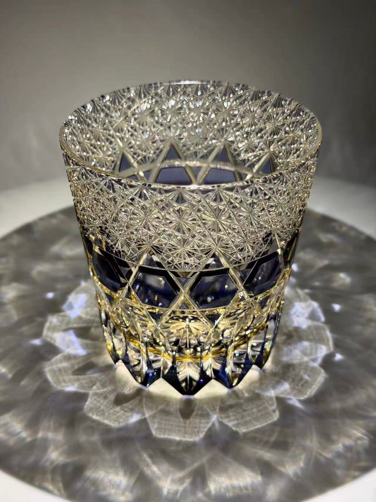 Amethyst Crown Crystal Glass