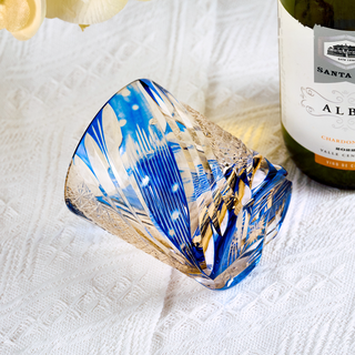 Azure Orbit Crystal Glass