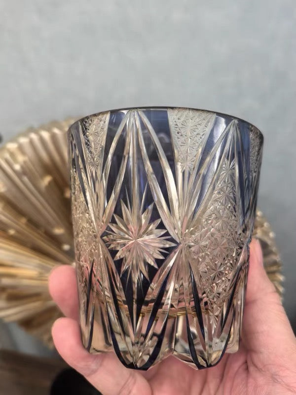 Cobalt Wings Crystal Glass