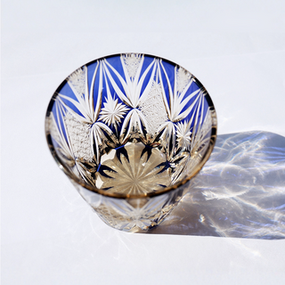 Cobalt Wings Crystal Glass