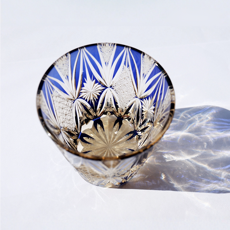 Cobalt Wings Crystal Glass