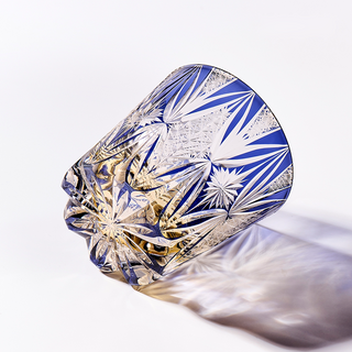Cobalt Wings Crystal Glass