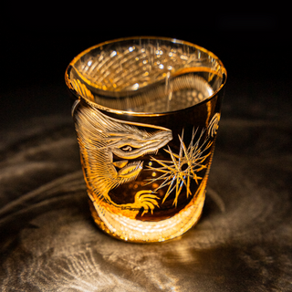 Coiled Dragon Crystal Glass