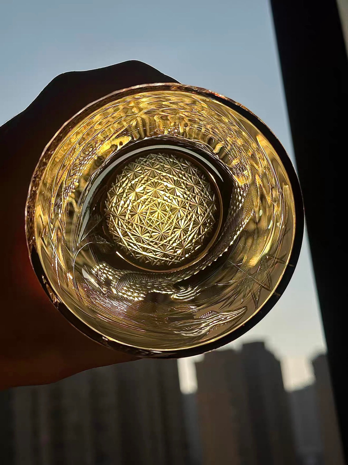 Coiled Dragon Crystal Glass