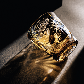 Coiled Dragon Crystal Glass