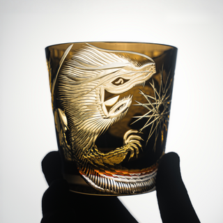 Coiled Dragon Crystal Glass