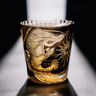 Coiled Dragon Crystal Glass