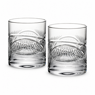 Crane Feather Crystal Glass — Set of Two