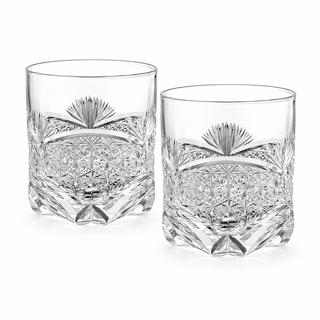 Bamboo Bloom Crystal Glass — Set of Two