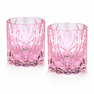 Phoenix Dance Crystal Glass — Pink — Set of Two