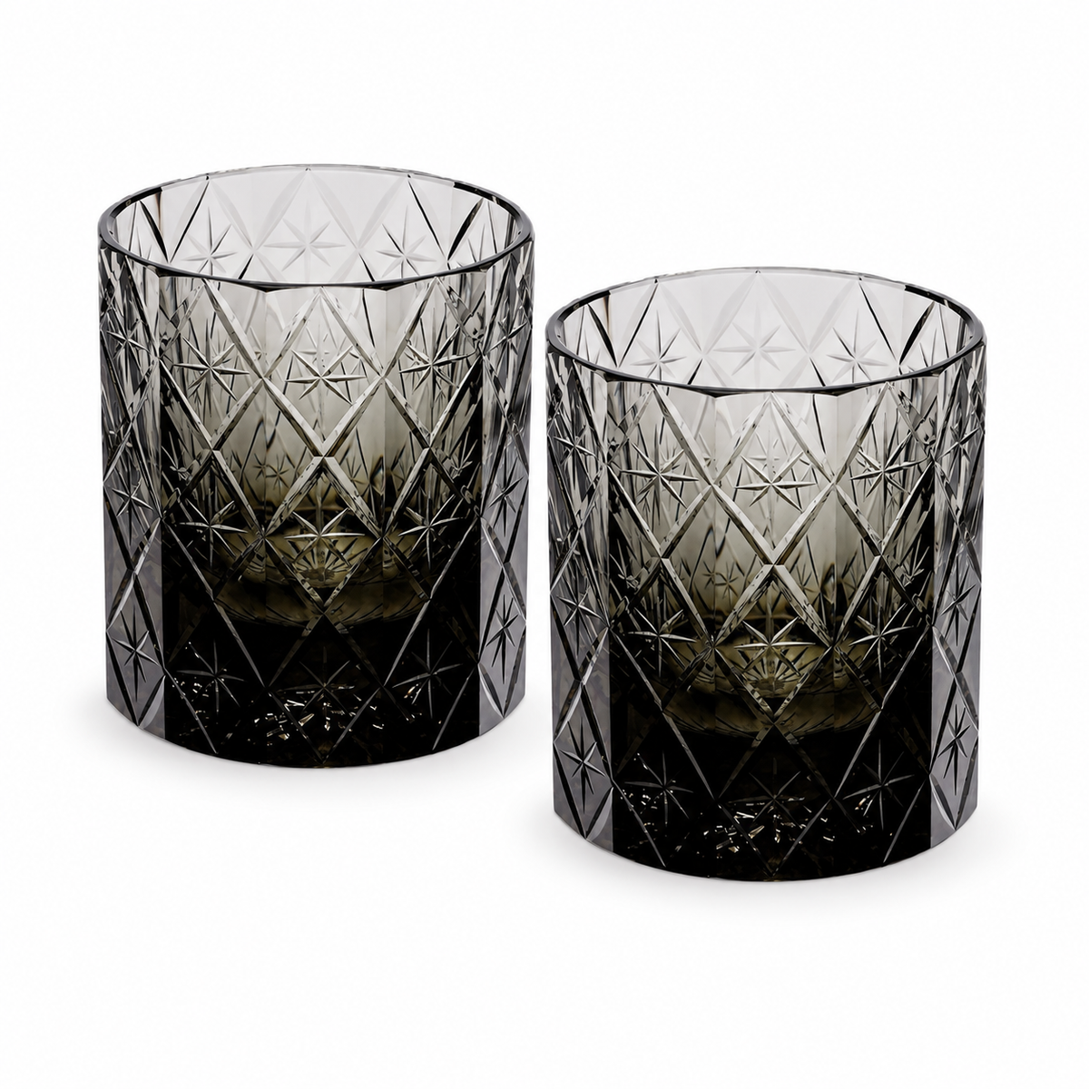 Midnight Starlight Crystal Glass — Set of Two