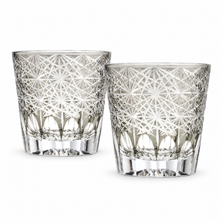 Flame Bloom Crystal Glass — Set of Two