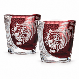 Roaring Tiger Crystal Glass — Purple — Set of Two