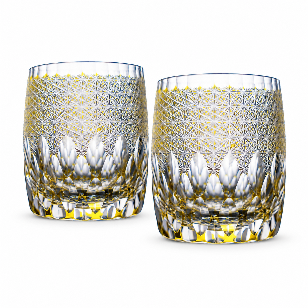 Solar Lattice Crystal Glass — Set of Two