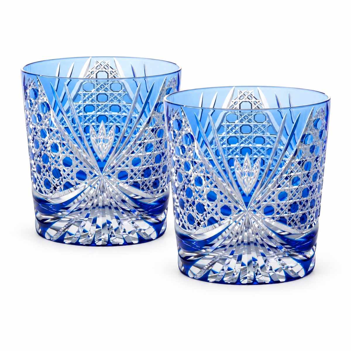Indigo Zen Crystal Glass — Set of Two