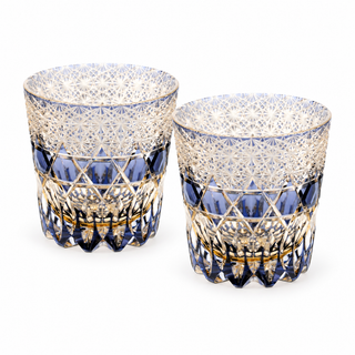Amethyst Crown Crystal Glass — Set of Two