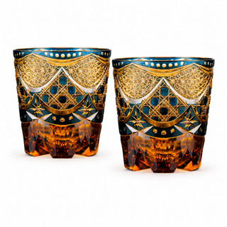 Gilded Nocturne Crystal Glass — Set of Two