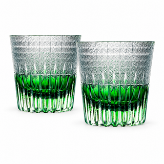 Jade Harvest Crystal Glass — Set of Two