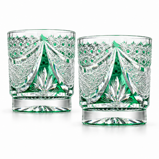Emerald Galaxy Crystal Glass — Set of Two