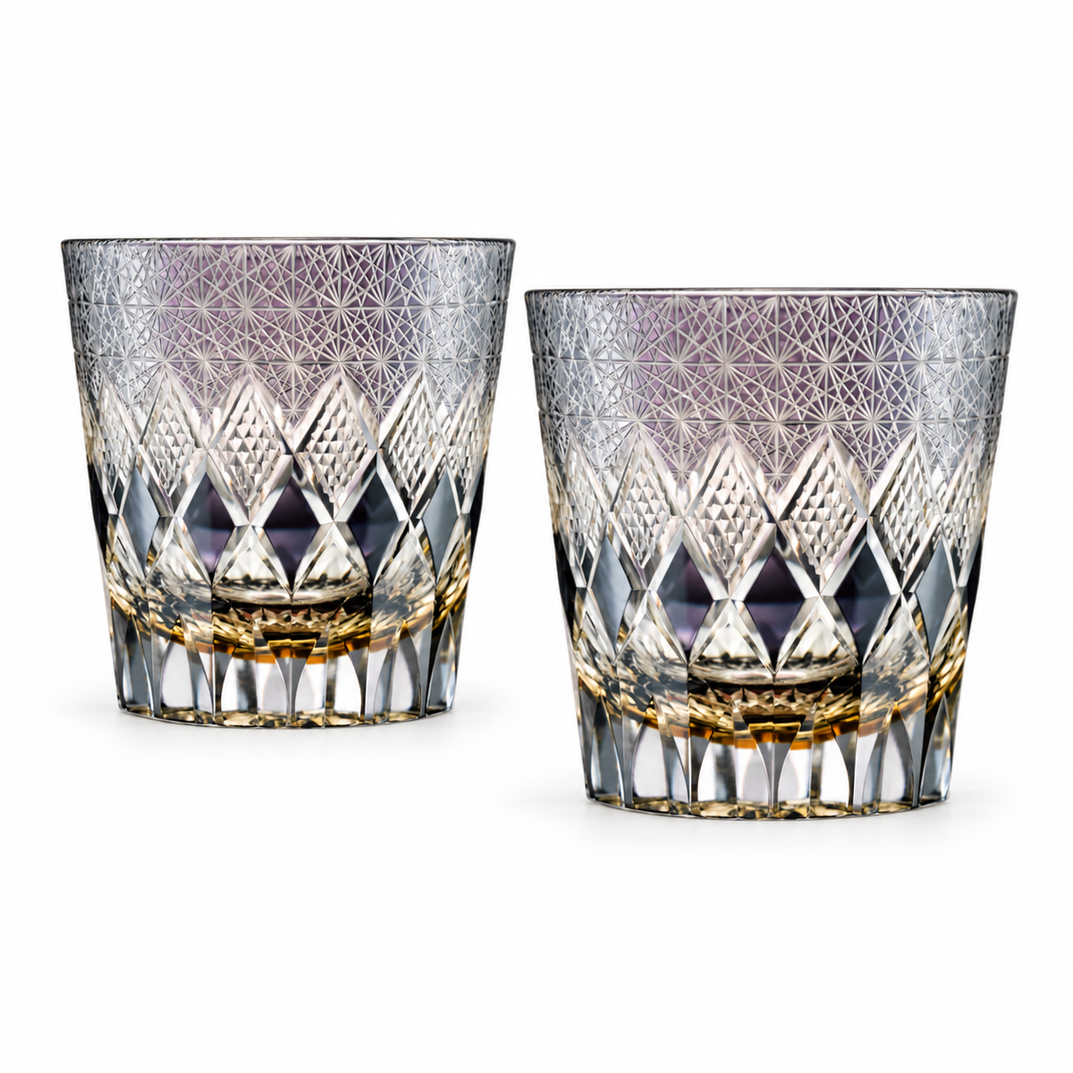 Mirage Crystal Glass — Amethyst — Set of Two