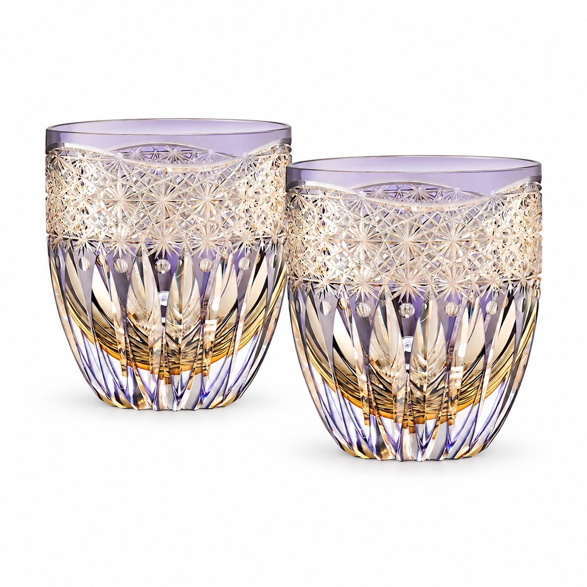 Royal Prism Crystal Glass — Set of Two
