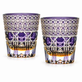Jewel Crystal Glass — Purple — Set of Two