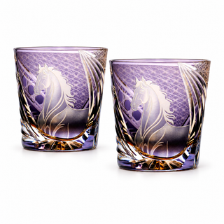 Noble Steed Crystal Glass — Set of Two