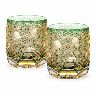 Verdant Lace Crystal Glass — Set of Two