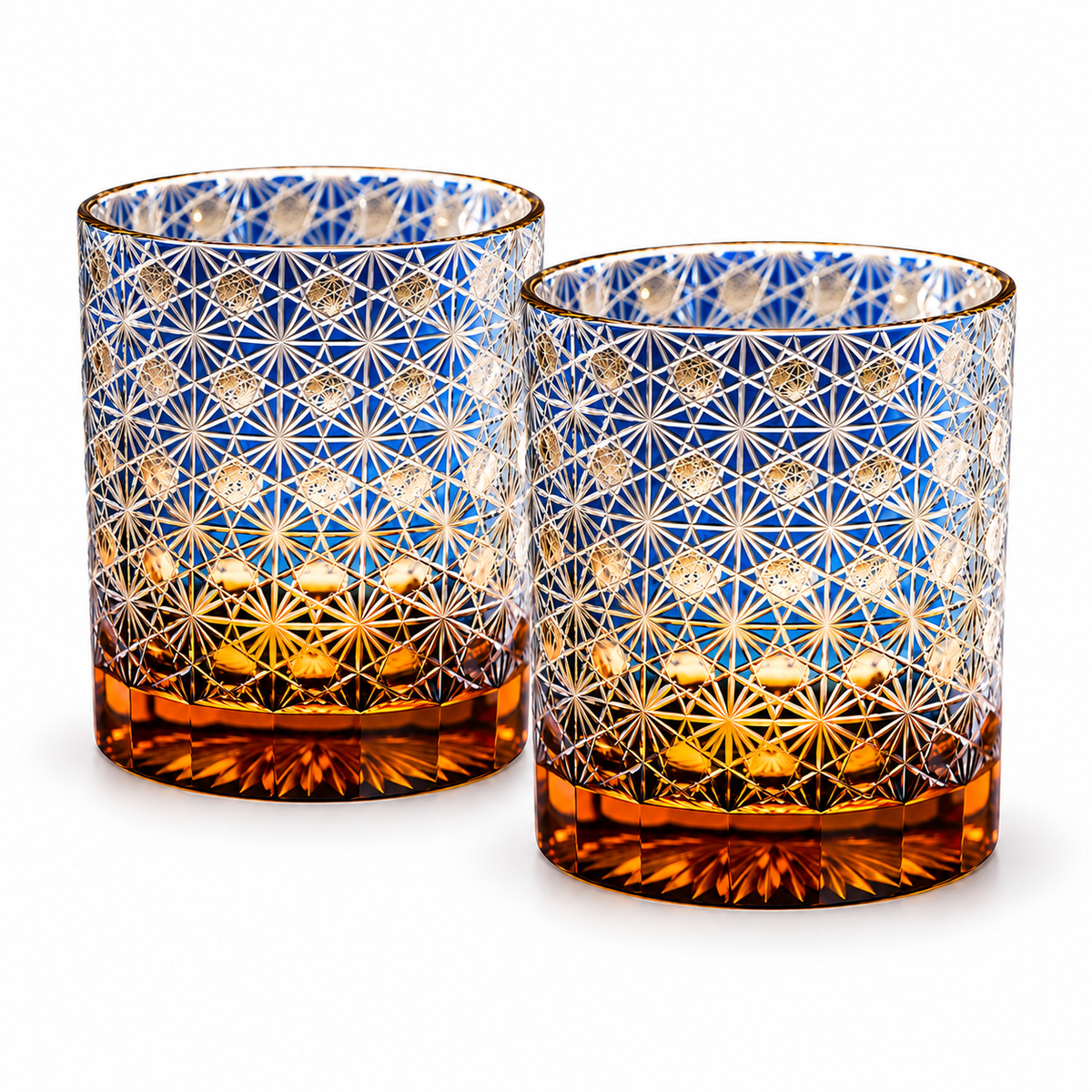 Cobalt Constellation Crystal Glass — Set of Two