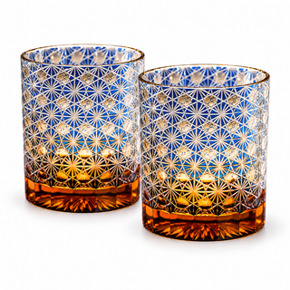 Cobalt Constellation Crystal Glass — Set of Two