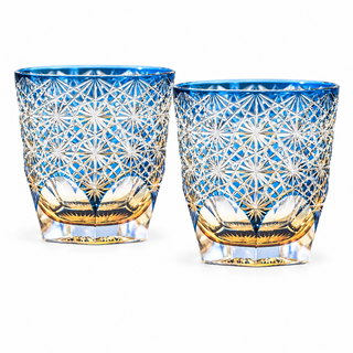 Chrysanthemum Crystal Glass (Large) — Set of Two