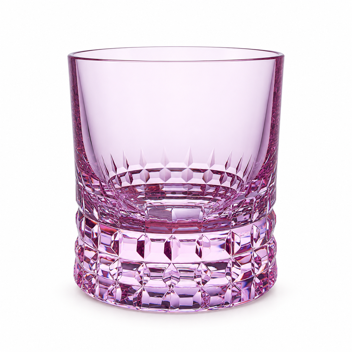 Harvest Cut Crystal Glass — Pink — Single Glass