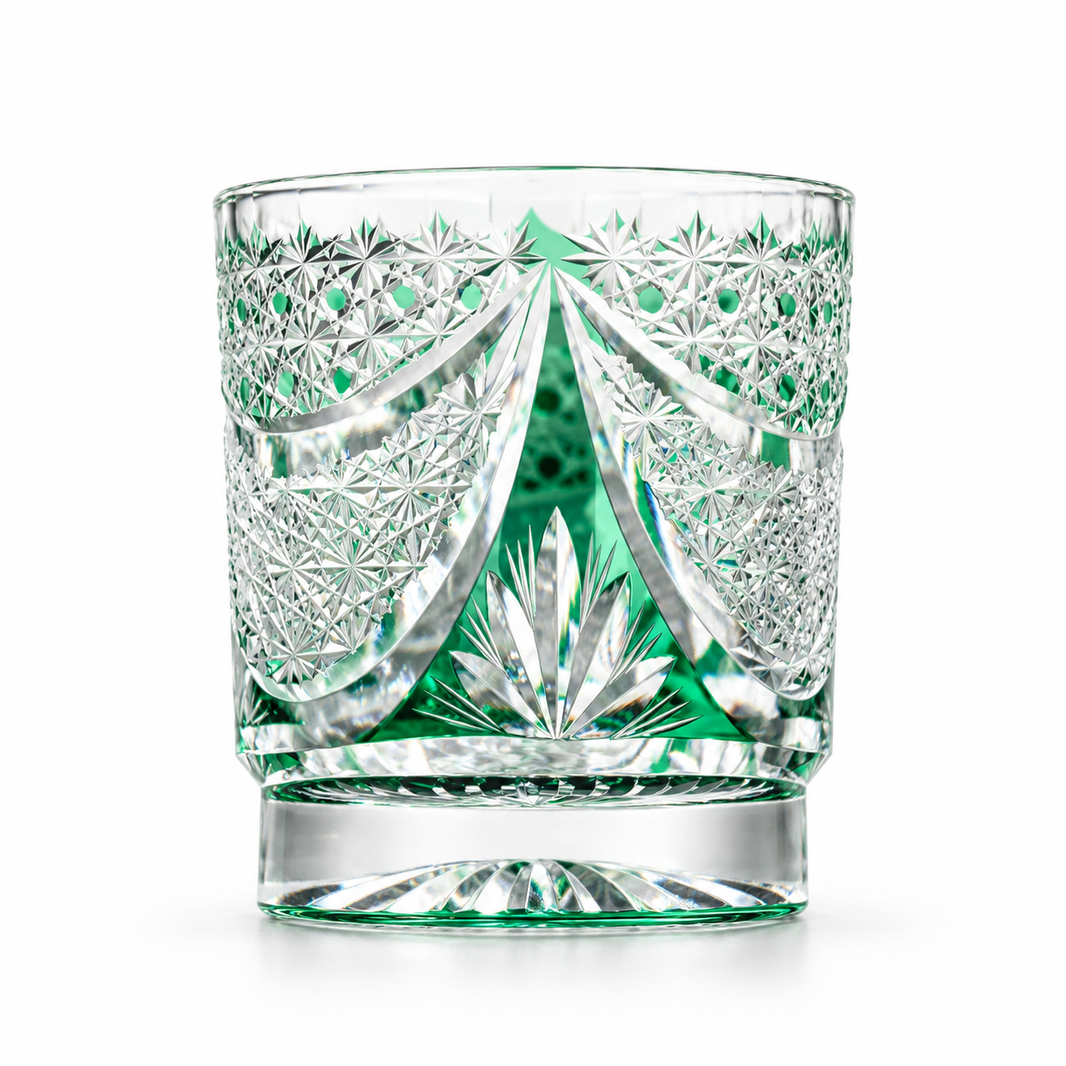 Emerald Galaxy Crystal Glass — Single Glass