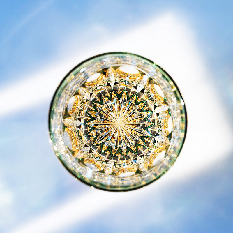 Emerald Radiance Crystal Glass