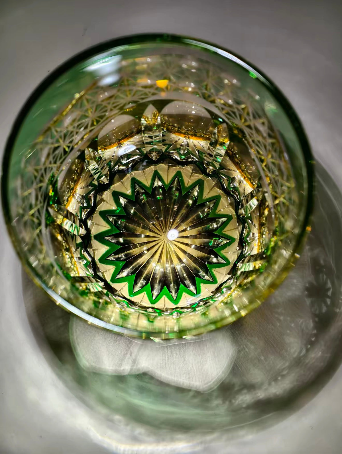 Emerald Radiance Crystal Glass