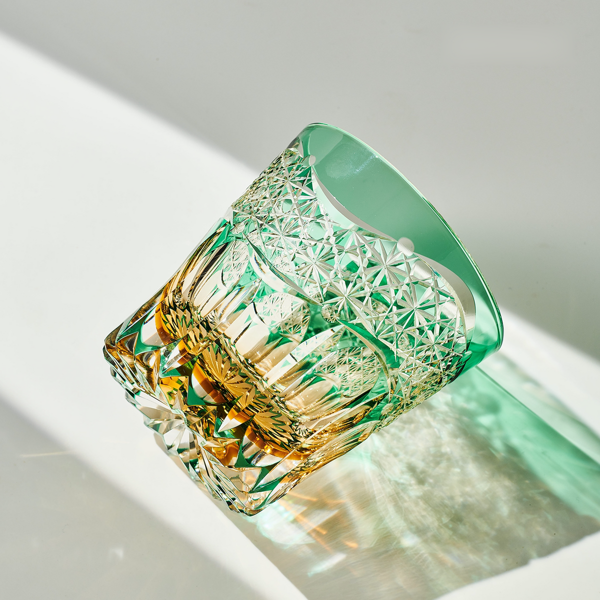 Emerald Radiance Crystal Glass