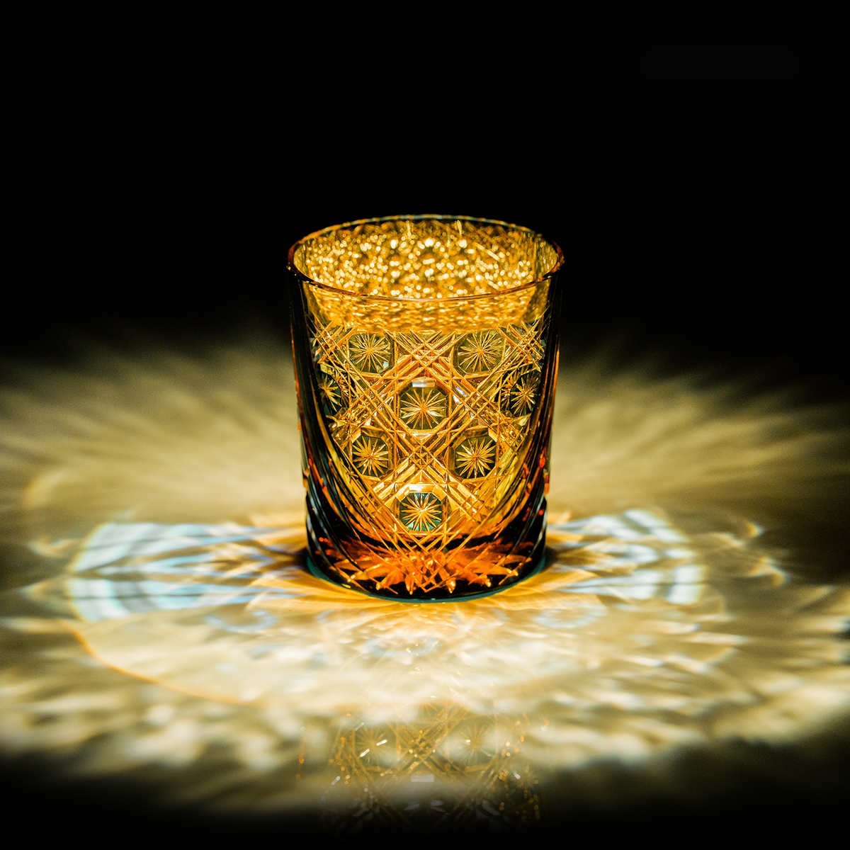 Gilded Apex Crystal Glass
