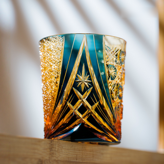 Gilded Apex Crystal Glass