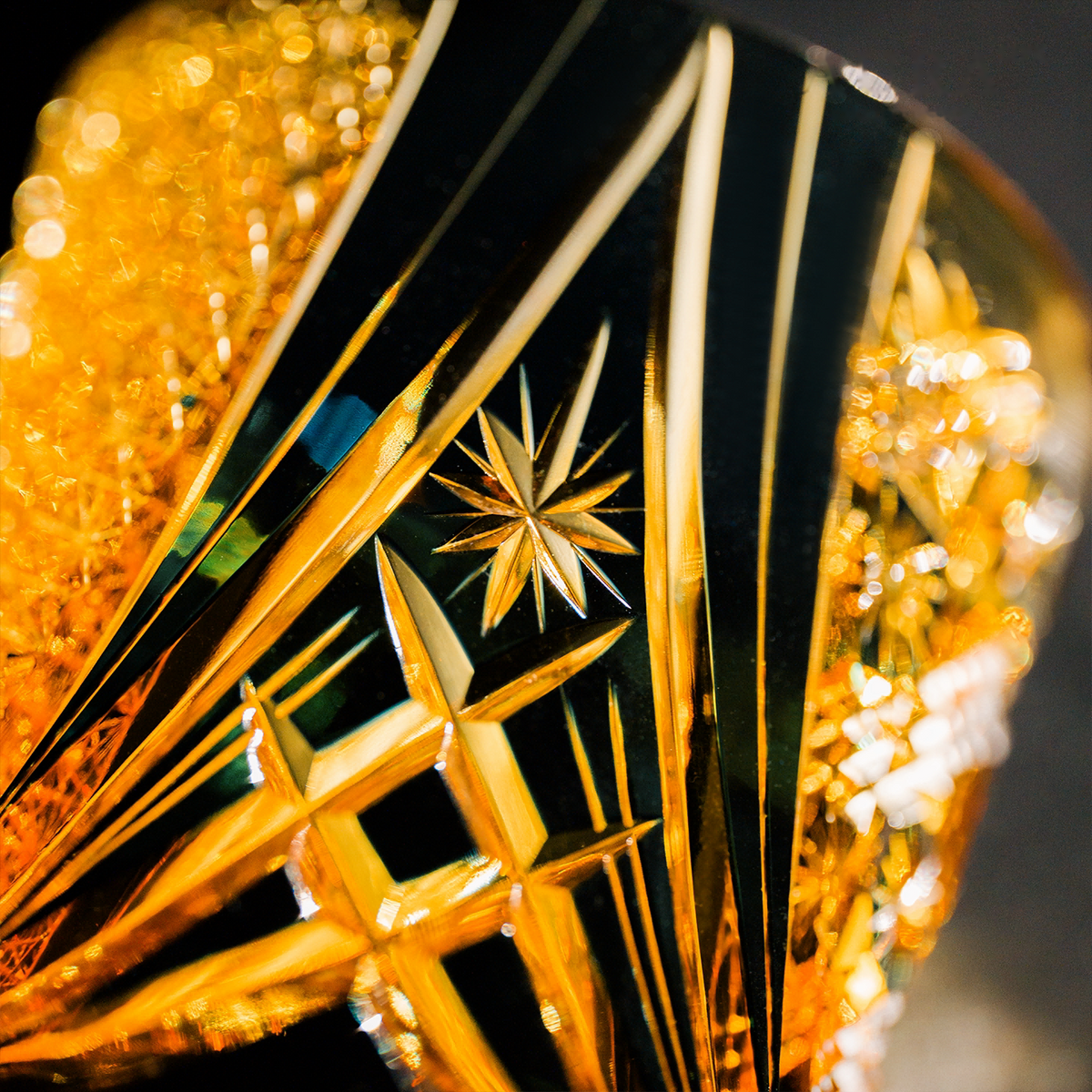 Gilded Apex Crystal Glass