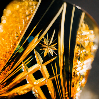 Gilded Apex Crystal Glass