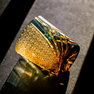 Gilded Apex Crystal Glass