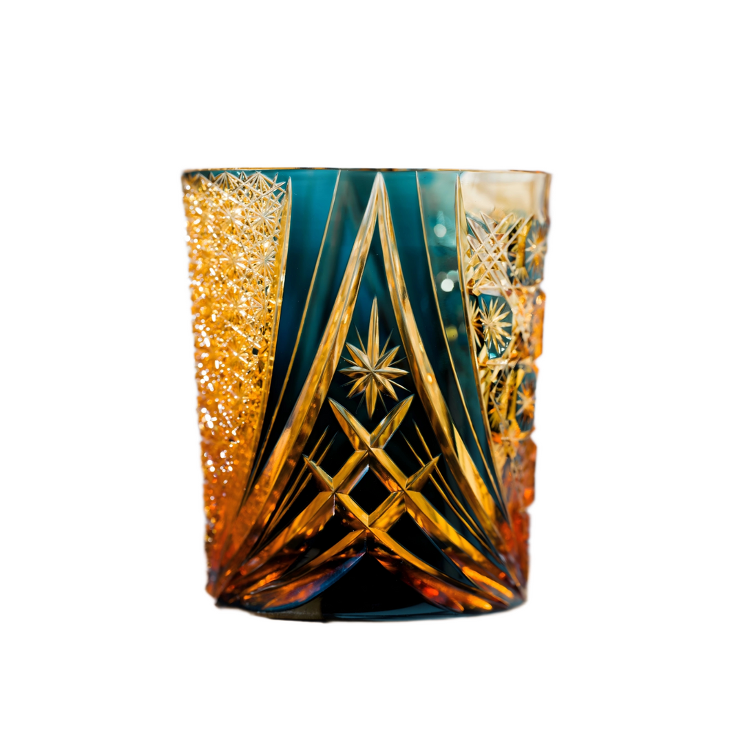 Gilded Apex Crystal Glass