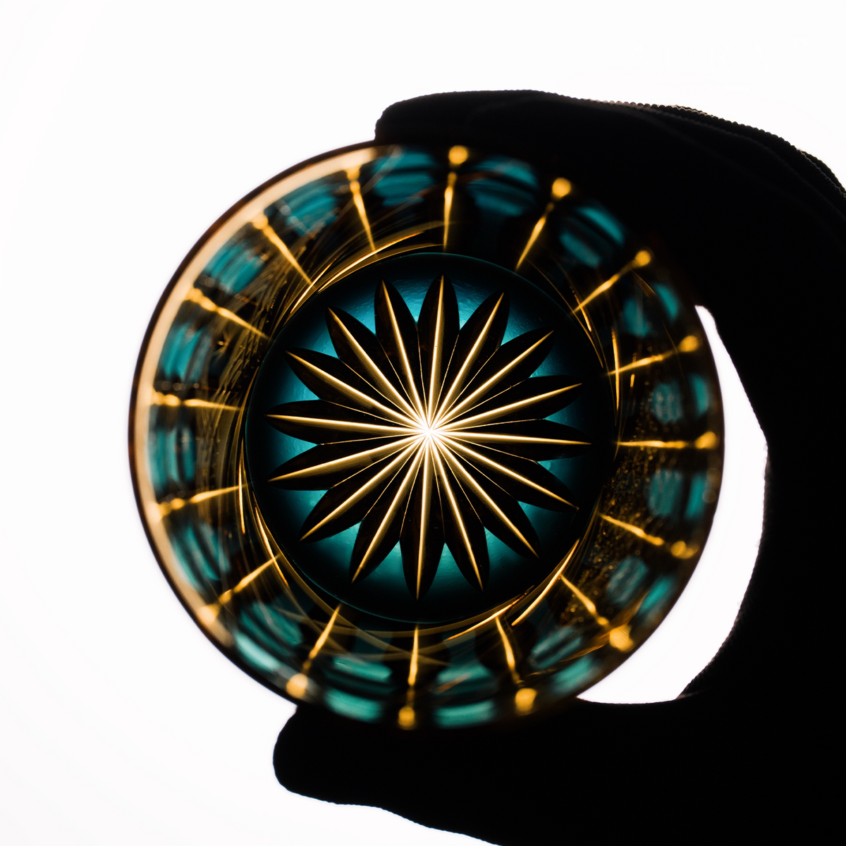 Gilded Apex Crystal Glass