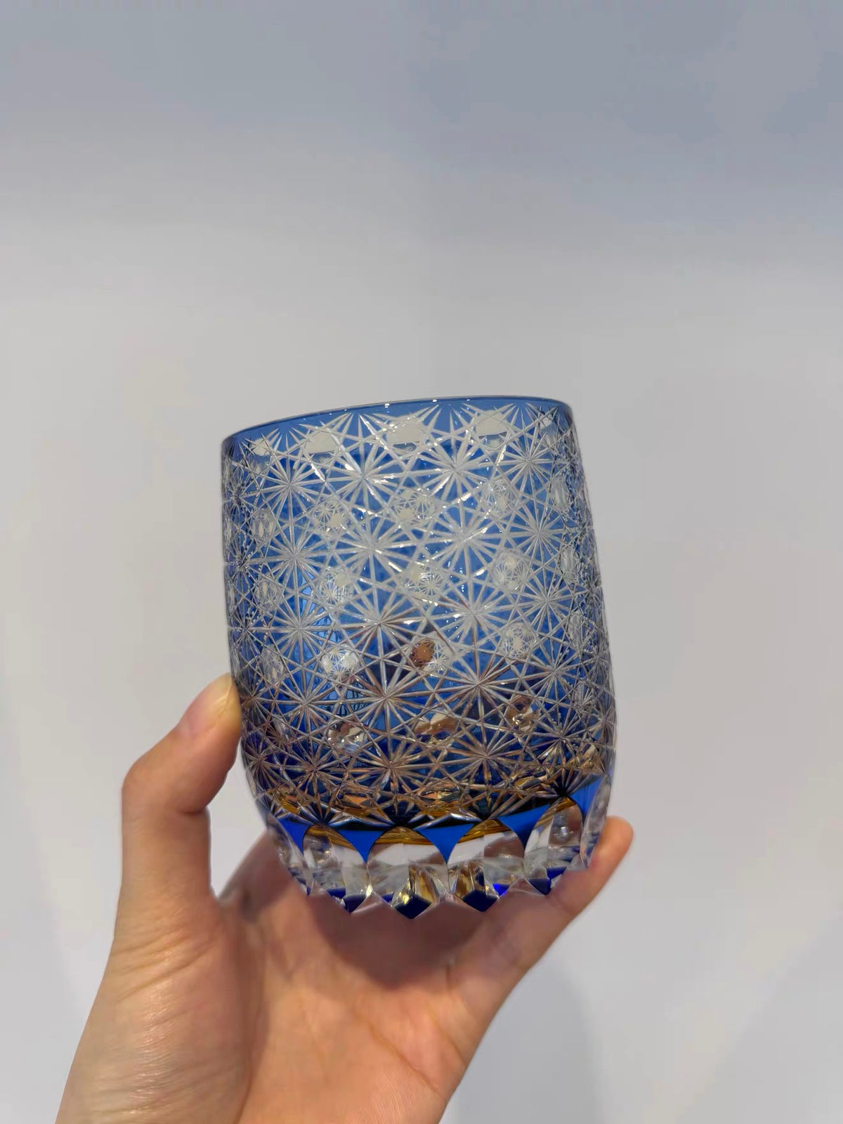 Gilded Daisy Crystal Glass